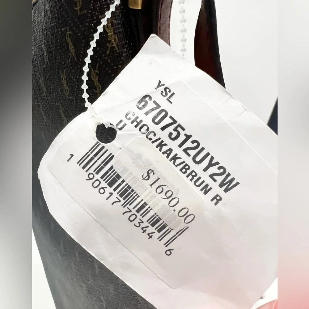 Saint Laurent Le Monogramme leather-trimmed printed coated-canvas bucket bag - Picture 15 of 16